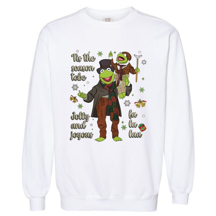 Tis The Season Tobe Jolly And Joyous The Muppet Christmas Carol Garment-Dyed Sweatshirt