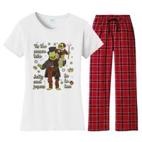 Tis The Season Tobe Jolly And Joyous The Muppet Christmas Carol Women's Flannel Pajama Set