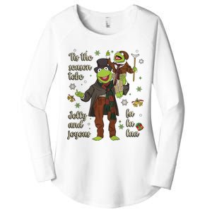 Tis The Season Tobe Jolly And Joyous The Muppet Christmas Carol Women's Perfect Tri Tunic Long Sleeve Shirt