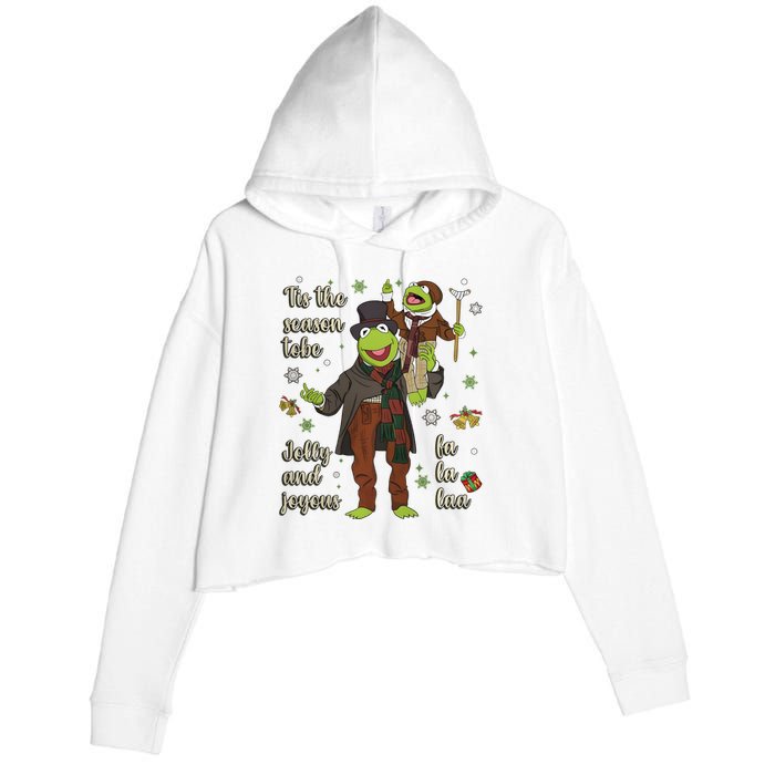 Tis The Season Tobe Jolly And Joyous The Muppet Christmas Carol Crop Fleece Hoodie