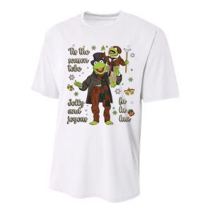 Tis The Season Tobe Jolly And Joyous The Muppet Christmas Carol Performance Sprint T-Shirt