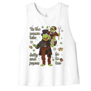 Tis The Season Tobe Jolly And Joyous The Muppet Christmas Carol Women's Racerback Cropped Tank