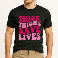 Thick Thighs Save Lives Funny Apparel Groovy Thicc Cooling Performance Crew T-Shirt
