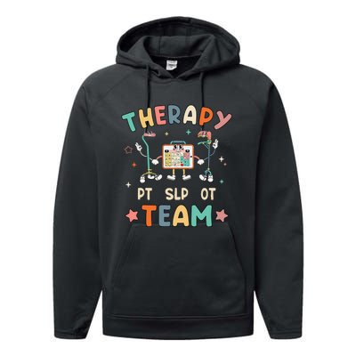 Therapy Team Slp Ot Pt Rehab Therapist Speech Language Performance Fleece Hoodie