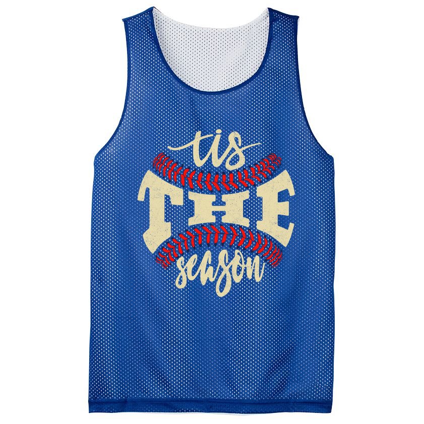 Tis The Season Baseball Is My Favorite Season Gift Baseball Gift Mesh Reversible Basketball Jersey Tank