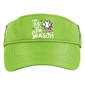 Tis The Season Baseball Christmas Snowflakes Lights Xmas Gift Adult Drive Performance Visor