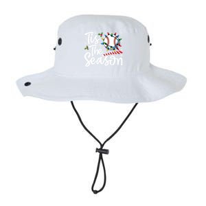 Tis The Season Baseball Christmas Snowflakes Lights Xmas Gift Legacy Cool Fit Booney Bucket Hat