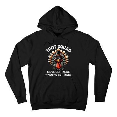 Turkey Trot Squad Funny Thanksgiving Running Costume Hoodie