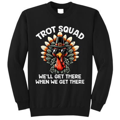 Turkey Trot Squad Funny Thanksgiving Running Costume Sweatshirt