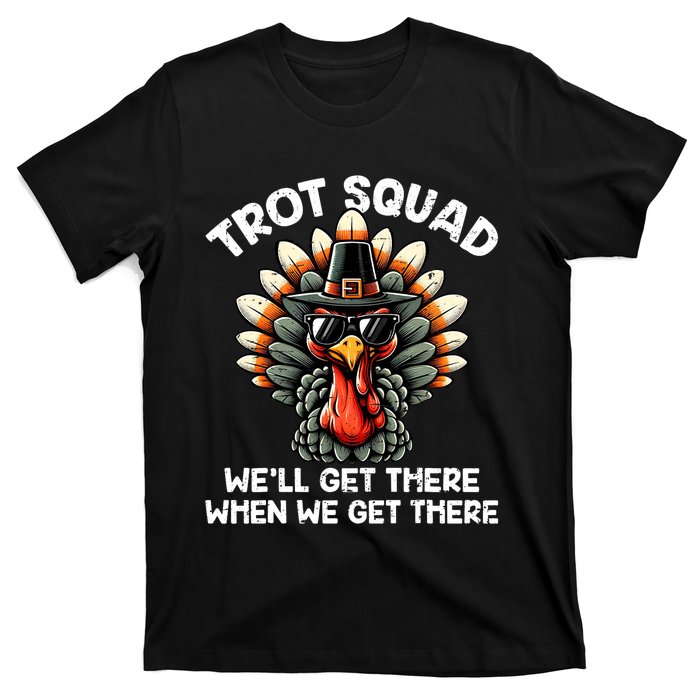 Turkey Trot Squad Funny Thanksgiving Running Costume T-Shirt