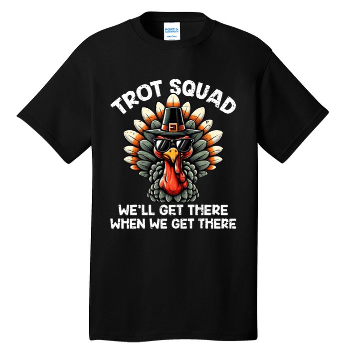 Turkey Trot Squad Funny Thanksgiving Running Costume Tall T-Shirt