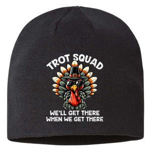 Turkey Trot Squad Funny Thanksgiving Running Costume Sustainable Beanie