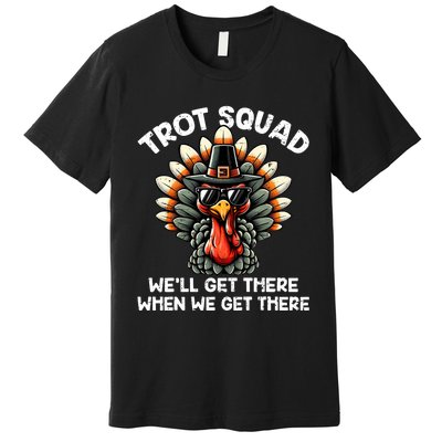 Turkey Trot Squad Funny Thanksgiving Running Costume Premium T-Shirt