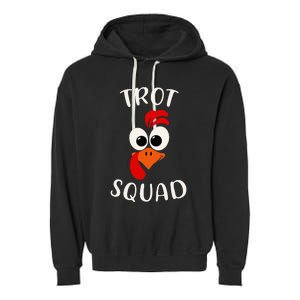 Turkey Trot Squad Funny Thanksgiving Day Running Costume Garment-Dyed Fleece Hoodie