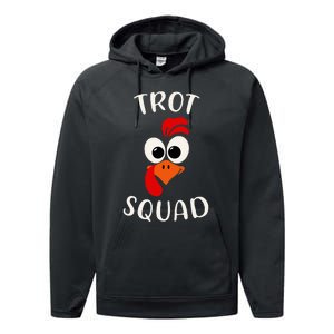 Turkey Trot Squad Funny Thanksgiving Day Running Costume Performance Fleece Hoodie