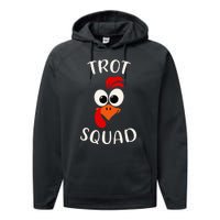 Turkey Trot Squad Funny Thanksgiving Day Running Costume Performance Fleece Hoodie