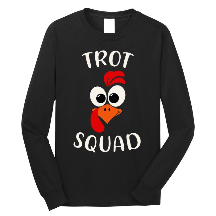 Turkey Trot Squad Funny Thanksgiving Day Running Costume Long Sleeve Shirt