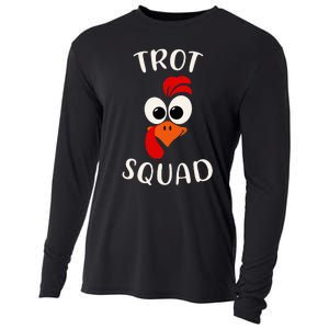 Turkey Trot Squad Funny Thanksgiving Day Running Costume Cooling Performance Long Sleeve Crew