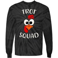 Turkey Trot Squad Funny Thanksgiving Day Running Costume Tie-Dye Long Sleeve Shirt