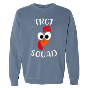 Turkey Trot Squad Funny Thanksgiving Day Running Costume Garment-Dyed Sweatshirt