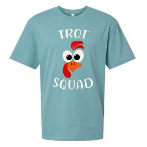 Turkey Trot Squad Funny Thanksgiving Day Running Costume Sueded Cloud Jersey T-Shirt