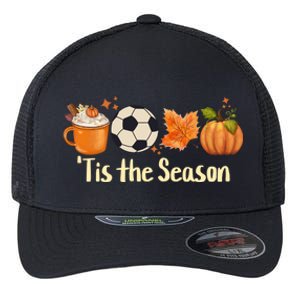 Tis The Season Soccer Halloween Funny Gift Flexfit Unipanel Trucker Cap