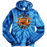 Tis The Season Pumpkin Leaf Fall Thanksgiving Football Tie Dye Hoodie