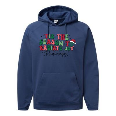 Tis The Season To Radiate Joy Radiology Performance Fleece Hoodie