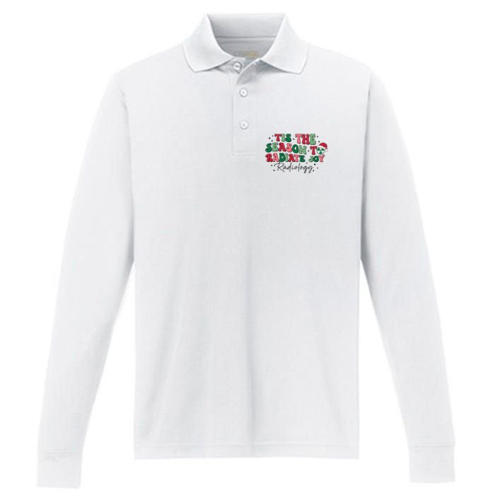 Tis The Season To Radiate Joy Radiology Performance Long Sleeve Polo