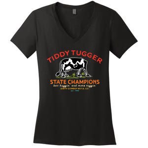 Tugger Tiddy State Champions Women's V-Neck T-Shirt