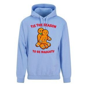 Tis The Season To Be Naughty Gingerbread Couple Christmas Unisex Surf Hoodie