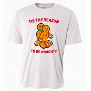 Tis The Season To Be Naughty Gingerbread Couple Christmas Cooling Performance Crew T-Shirt