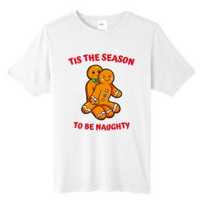 Tis The Season To Be Naughty Gingerbread Couple Christmas Tall Fusion ChromaSoft Performance T-Shirt