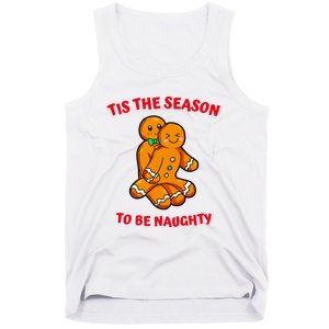 Tis The Season To Be Naughty Gingerbread Couple Christmas Tank Top