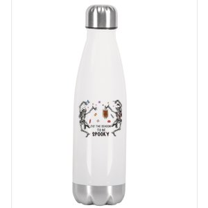 Tis The Season To Be Spooky Skeleton Nurse Halloween Cute Gift Stainless Steel Insulated Water Bottle