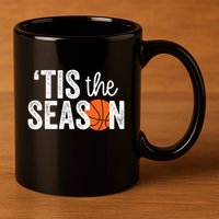 Tis The Season Basketball Player Gift 11oz C Handle Ceramic Mug