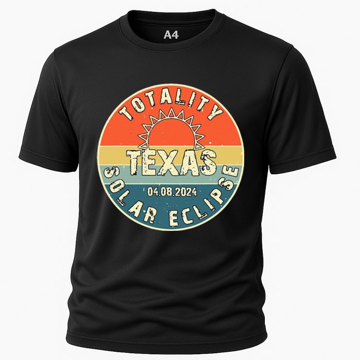 Totality Texas Solar Eclipse 2024 America Total Eclipse Cooling Performance Crew T-Shirt