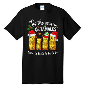 Tis The Santa Hat Season For Tamales Tama Lalalalalalalall Tall T-Shirt