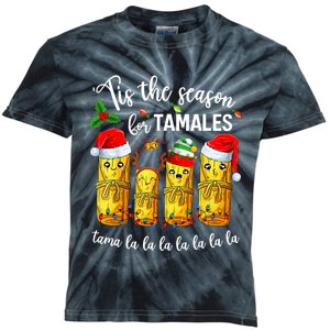 Tis The Santa Hat Season For Tamales Tama Lalalalalalalall Kids Tie-Dye T-Shirt