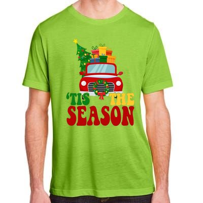 Tis The Season Jolly Christmas Truck Adult ChromaSoft Performance T-Shirt