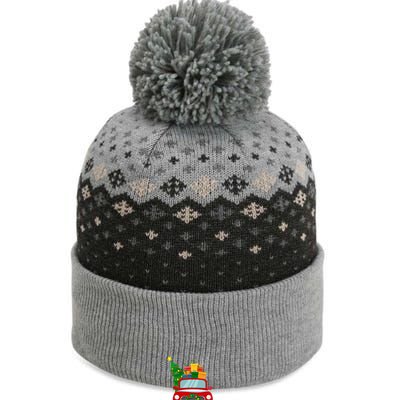 Tis The Season Jolly Christmas Truck The Baniff Cuffed Pom Beanie