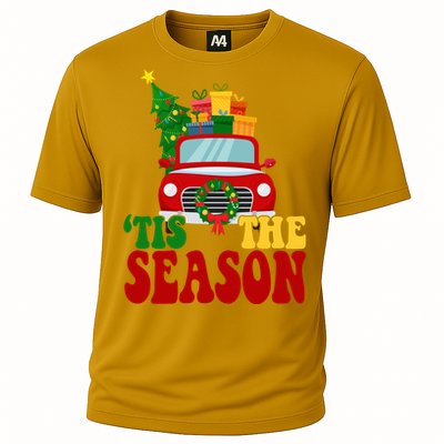 Tis The Season Jolly Christmas Truck Cooling Performance Crew T-Shirt