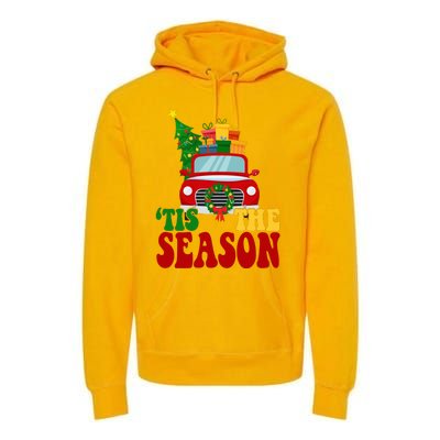 Tis The Season Jolly Christmas Truck Premium Hoodie