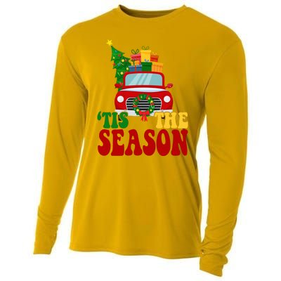 Tis The Season Jolly Christmas Truck Cooling Performance Long Sleeve Crew