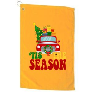 Tis The Season Jolly Christmas Truck Platinum Collection Golf Towel