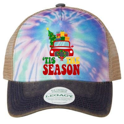 Tis The Season Jolly Christmas Truck Legacy Tie Dye Trucker Hat