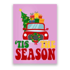 Tis The Season Jolly Christmas Truck Poster