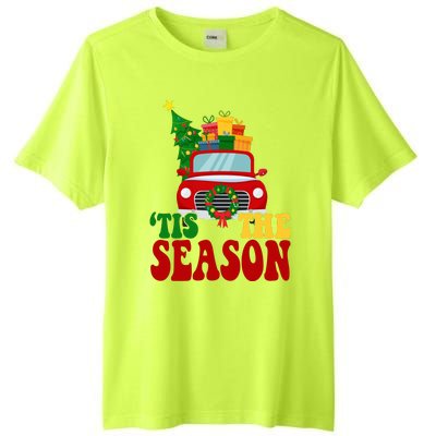 Tis The Season Jolly Christmas Truck Tall Fusion ChromaSoft Performance T-Shirt