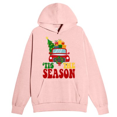 Tis The Season Jolly Christmas Truck Urban Pullover Hoodie