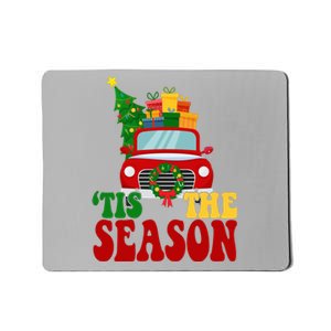 Tis The Season Jolly Christmas Truck Mousepad